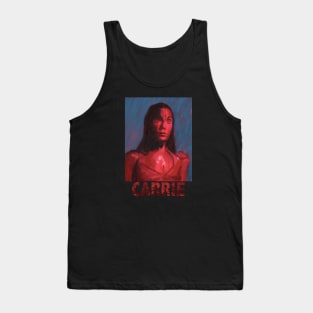 Carrie Digital Portrait- Text Design Tank Top